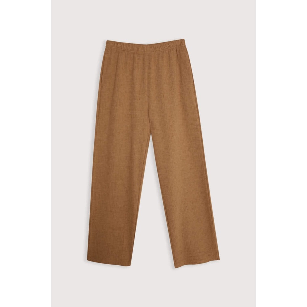 Oak + Fort Elastic Waist Pants - Warm Beige